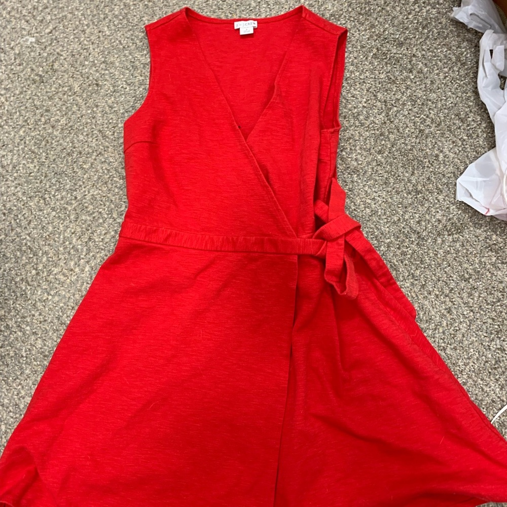 J crew sleeveless wrap dress small